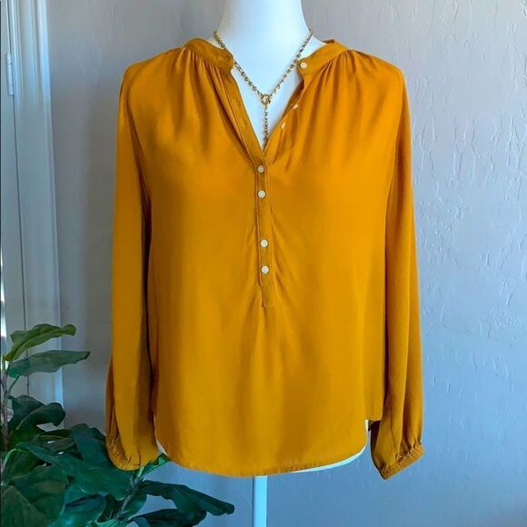 J. Crew Button Popover Top - Picture 1 of 9